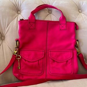 Fossil Vintage Leather Pink Bag